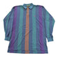 Vintage 1990s Knights Of Round Table Striped Embroidered Long Sleeve Polo Shirt Men's L