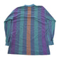 Vintage 1990s Knights Of Round Table Striped Embroidered Long Sleeve Polo Shirt Men's L