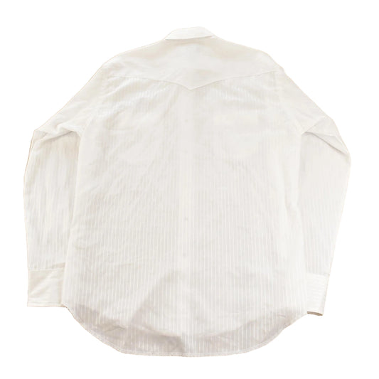 Vintage 1990s Wrangler Cowboy Cut Striped Western Pearl Snap Button Up Shirt Men's L