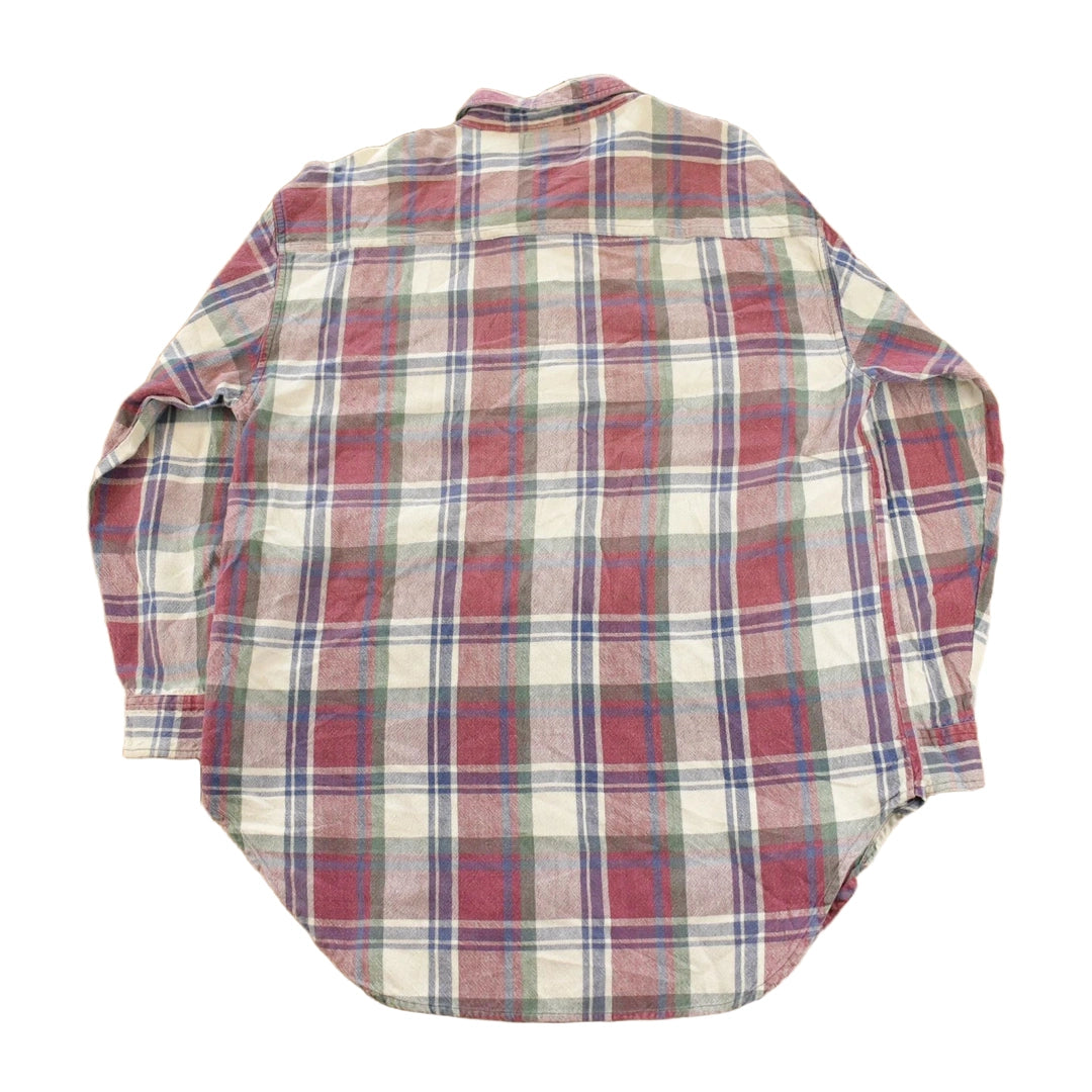 Vintage 1990s Quizz Plaid Flannel Button Up Shirt Women's M