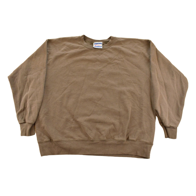 Vintage 2000s Hanes Blank Brown Crewneck Sweatshirt Men's L