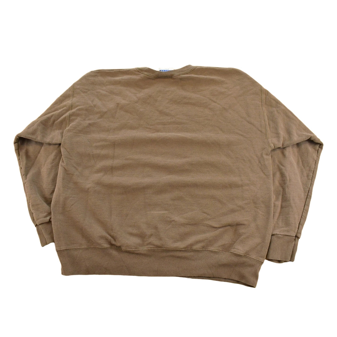 Vintage 2000s Hanes Blank Brown Crewneck Sweatshirt Men's L