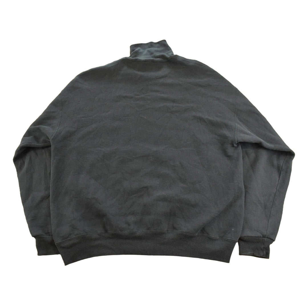 Vintage 1990s Russell Athletic Blank Black Turtleneck Sweatshirt Men's L