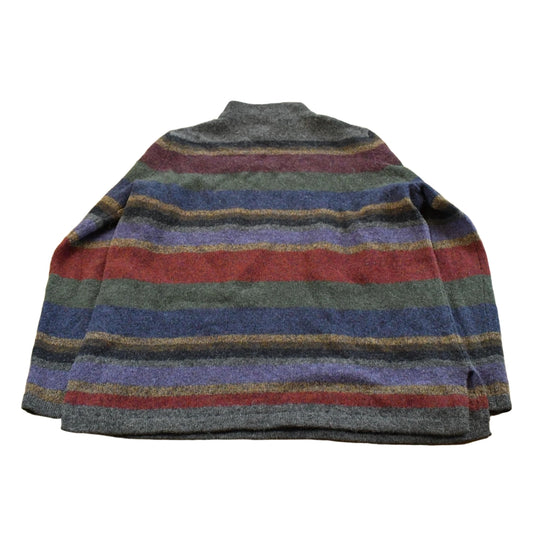 Vintage 2000s Lauren Ralph Lauren Wool Striped Knit Mock Neck Sweater Women's S