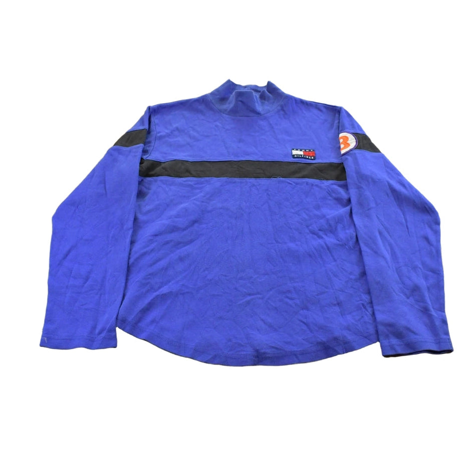 Vintage 1990s Tommy Hilfiger Mock Neck Long Sleeve Shirt Youth Large