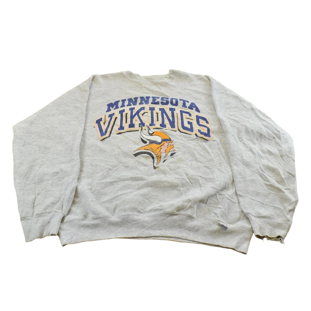 Vintage 1990s Minnesota Vikings NFL Crewneck Sweatshirt Men's Large