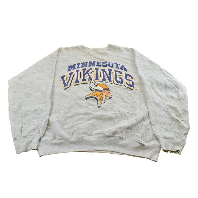 Vintage 1990s Minnesota Vikings NFL Crewneck Sweatshirt Men's Large