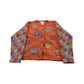 Vintage 1990s PBJ Sport Abstract Knit Cardigan Sweater Women's Medium