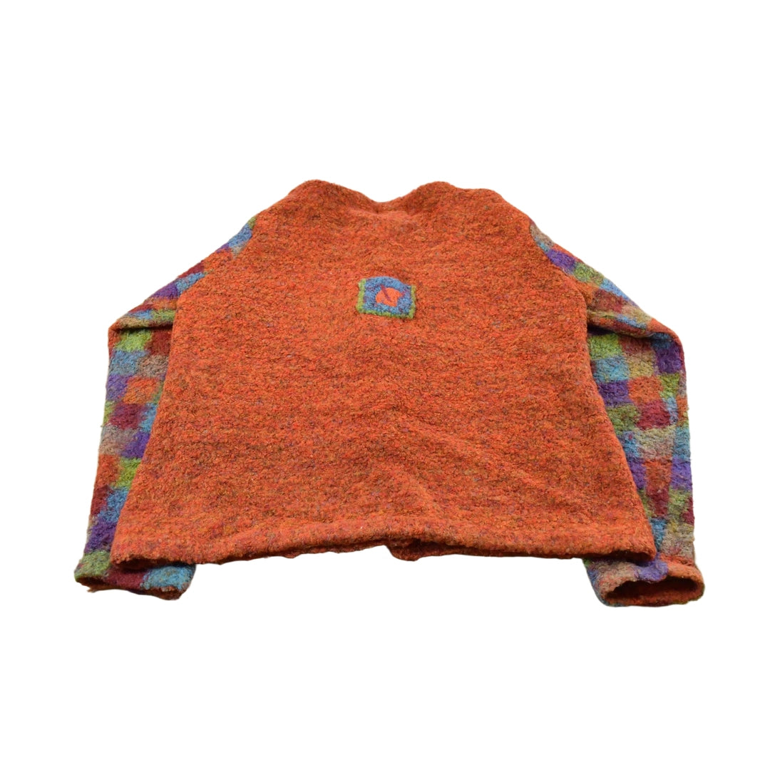 Vintage 1990s PBJ Sport Abstract Knit Cardigan Sweater Women's Medium