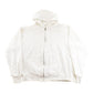 Vintage 2000s Hanes Ultimate Cotton White Zip Up Hoodie Men's M