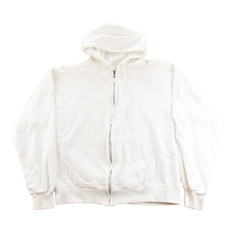 Vintage 2000s Hanes Ultimate Cotton White Zip Up Hoodie Men's M