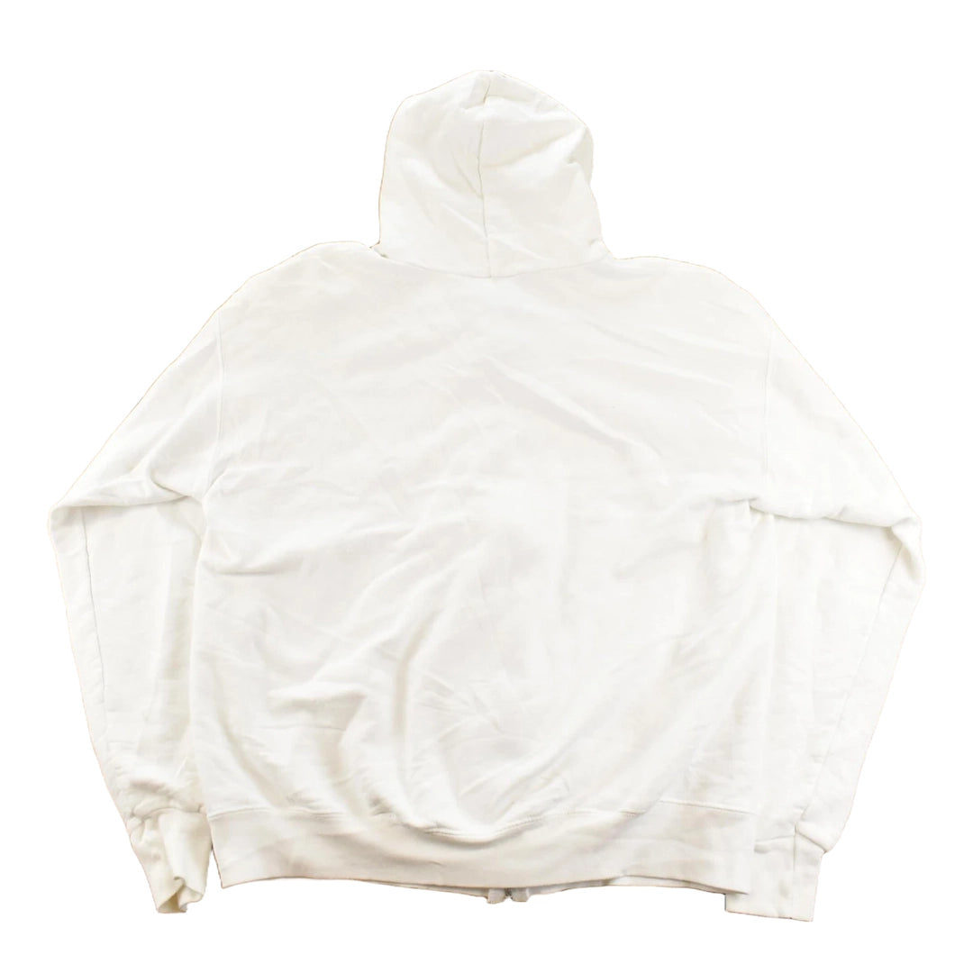 Vintage 2000s Hanes Ultimate Cotton White Zip Up Hoodie Men's M