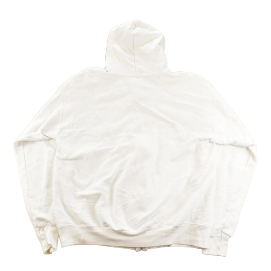 Vintage 2000s Hanes Ultimate Cotton White Zip Up Hoodie Men's M