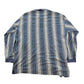 Vintage 1990s Greg Norman Striped Shark Embroidered Striped Long Sleeve Polo Shirt Men's XL