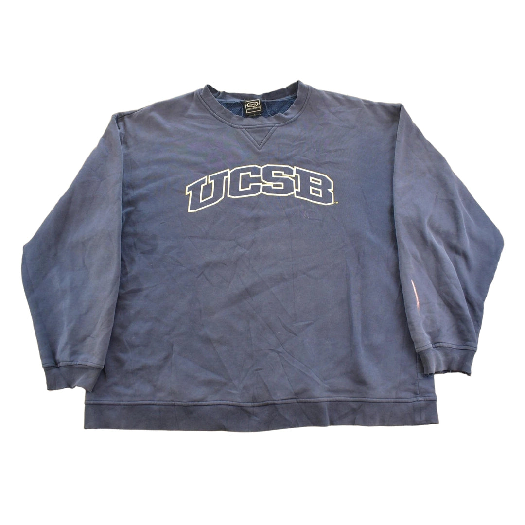 Vintage 1990s Sun Faded University Of California Santa Barbara Collegiate Crewneck Sweatshirt Men's XL