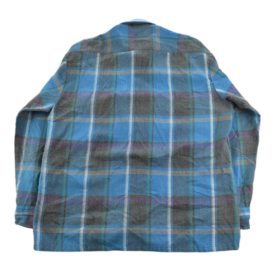 Vintage 1990s Backpacker Outdoors Plaid Flannel Button Up Shirt Men's L