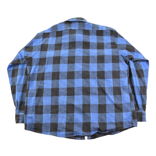 Vintage 1980s Codet Plaid Flannel Button Up Shirt Men's 2XL