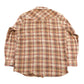 Vintage 1970s Levi's Western Plaid Pearl Snap Flannel Button Up Shirt Men's L