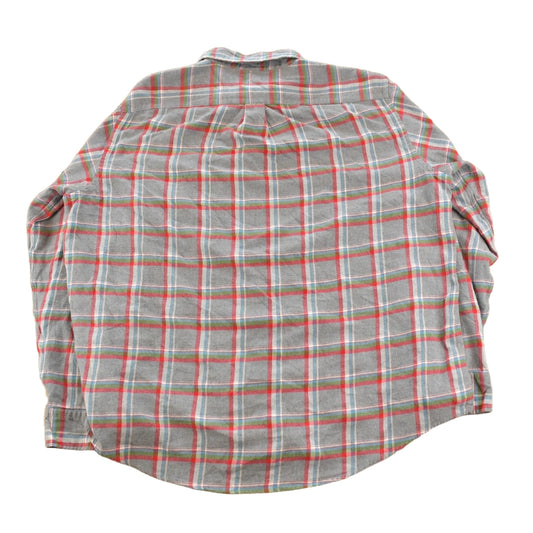 Vintage 1990s Land's End Plaid Flannel Button Up Shirt Men's XL