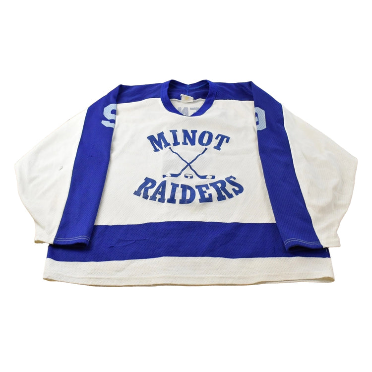 Vintage 1980s CCM Maska Minot Raiders Hockey Jersey Men's Large