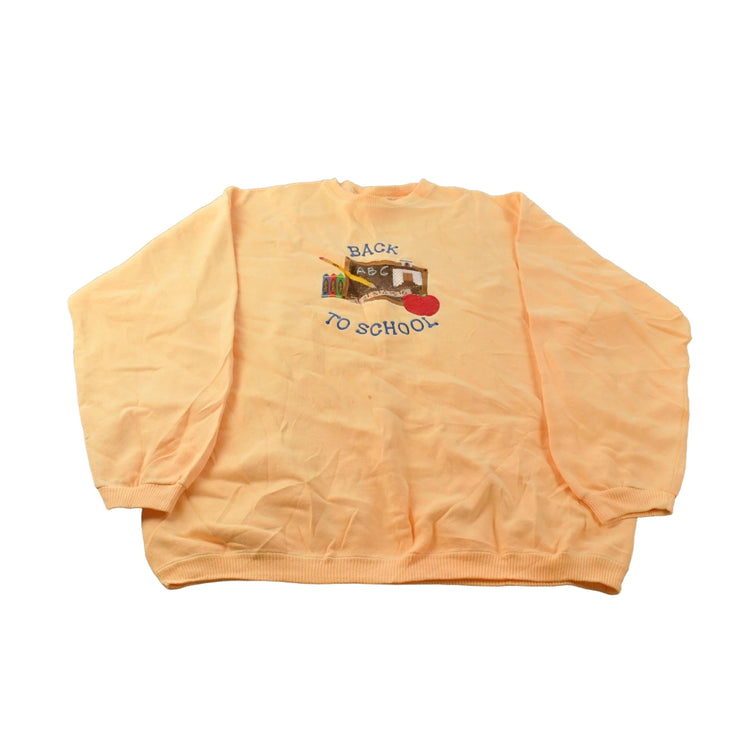 Vintage 1990s Back to School Crewneck Sweatshirt Men's XL