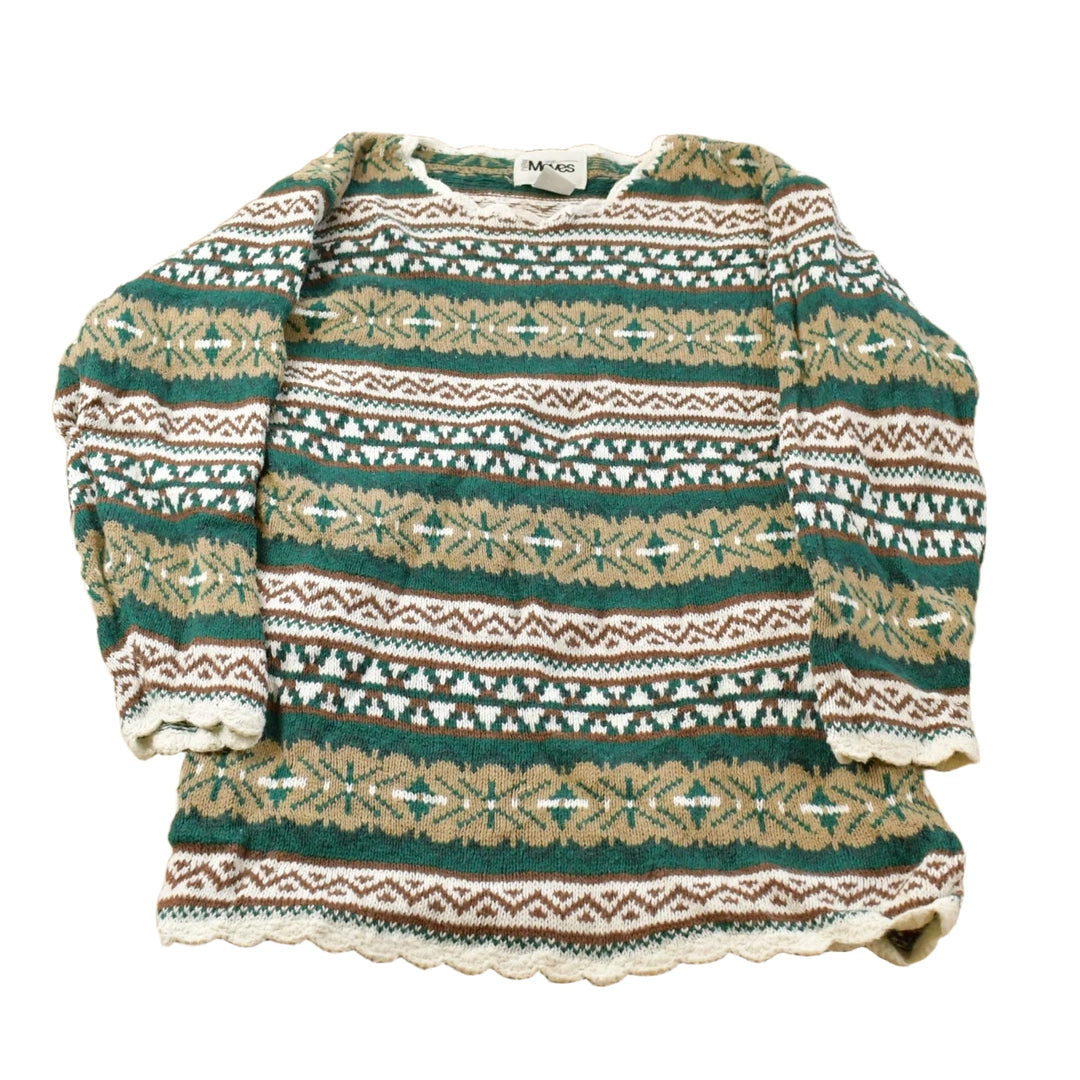 Vintage 1990s New Moves Abstract Knit Crewneck Sweater Women's S