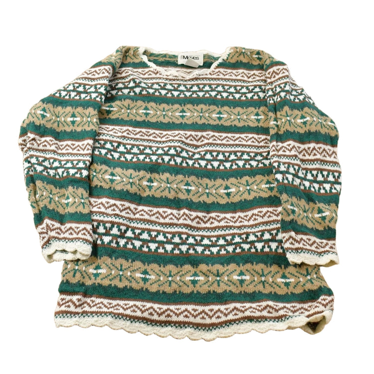 Vintage 1990s New Moves Abstract Knit Crewneck Sweater Women's S