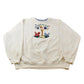 Vintage 1990s Cat Embroidered Cute Grandma Style Crewneck Sweatshirt Men's Large