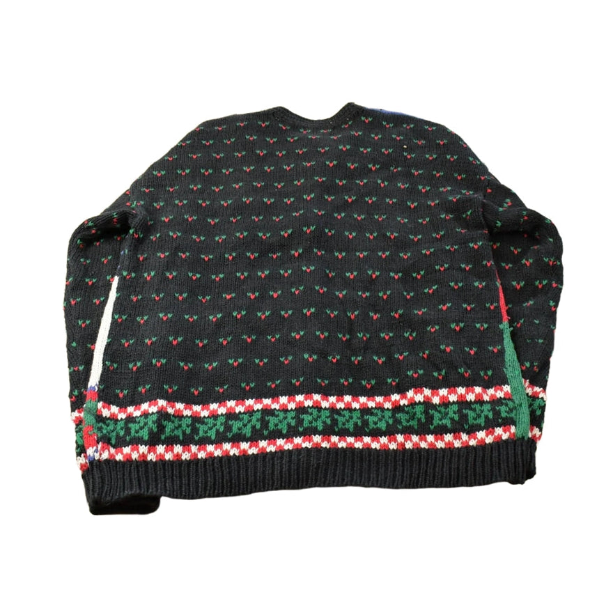 Vintage 1990s Northern Isles Christmas Hand Knit Cardigan Sweater Women's L