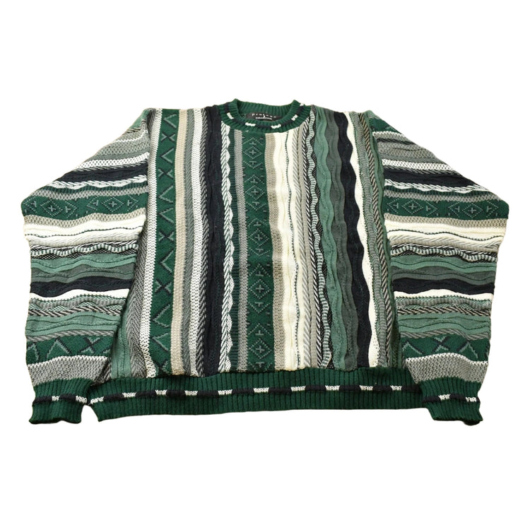 Vintage 1990s Protégé 3D Cable Knit Crewneck Sweater Men's XL