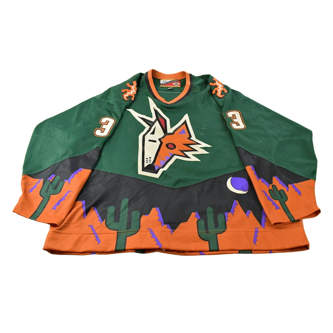 Vintage 1990s Phoenix Coyotes Dan Focht Peyote Alternate NHL Hockey Jersey Men's 58 Men's 2XL