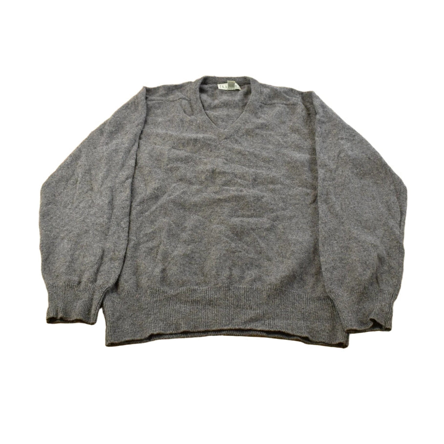 Vintage 1990s L.L. Bean Wool V Neck Knit Sweater Men's M