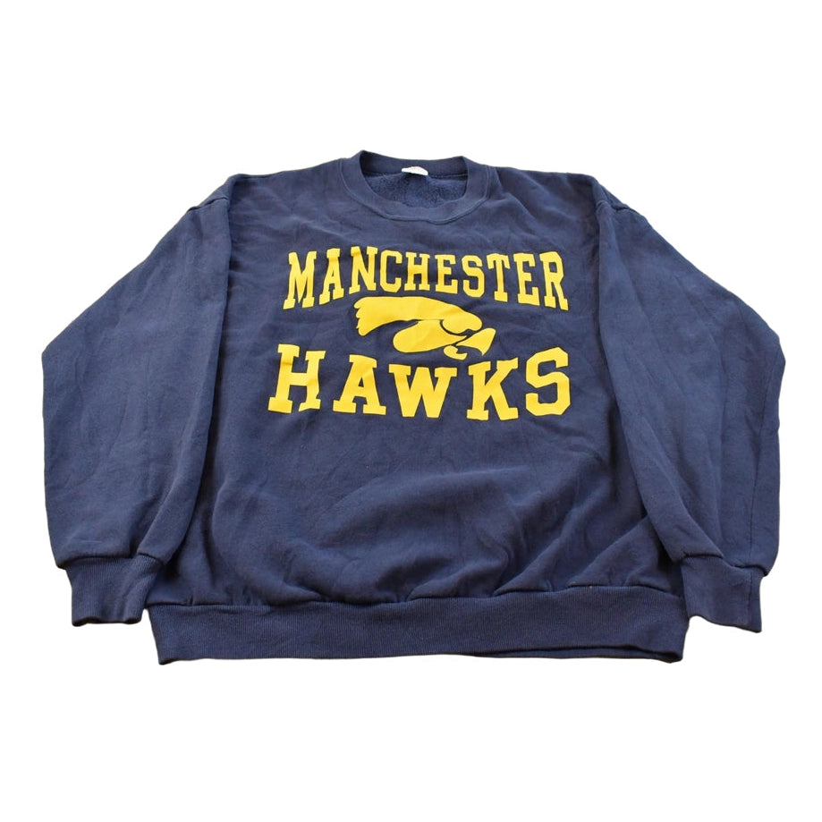 Vintage 1990s Manchester Hawks Collegiate Crewneck Sweatshirt Mens XL