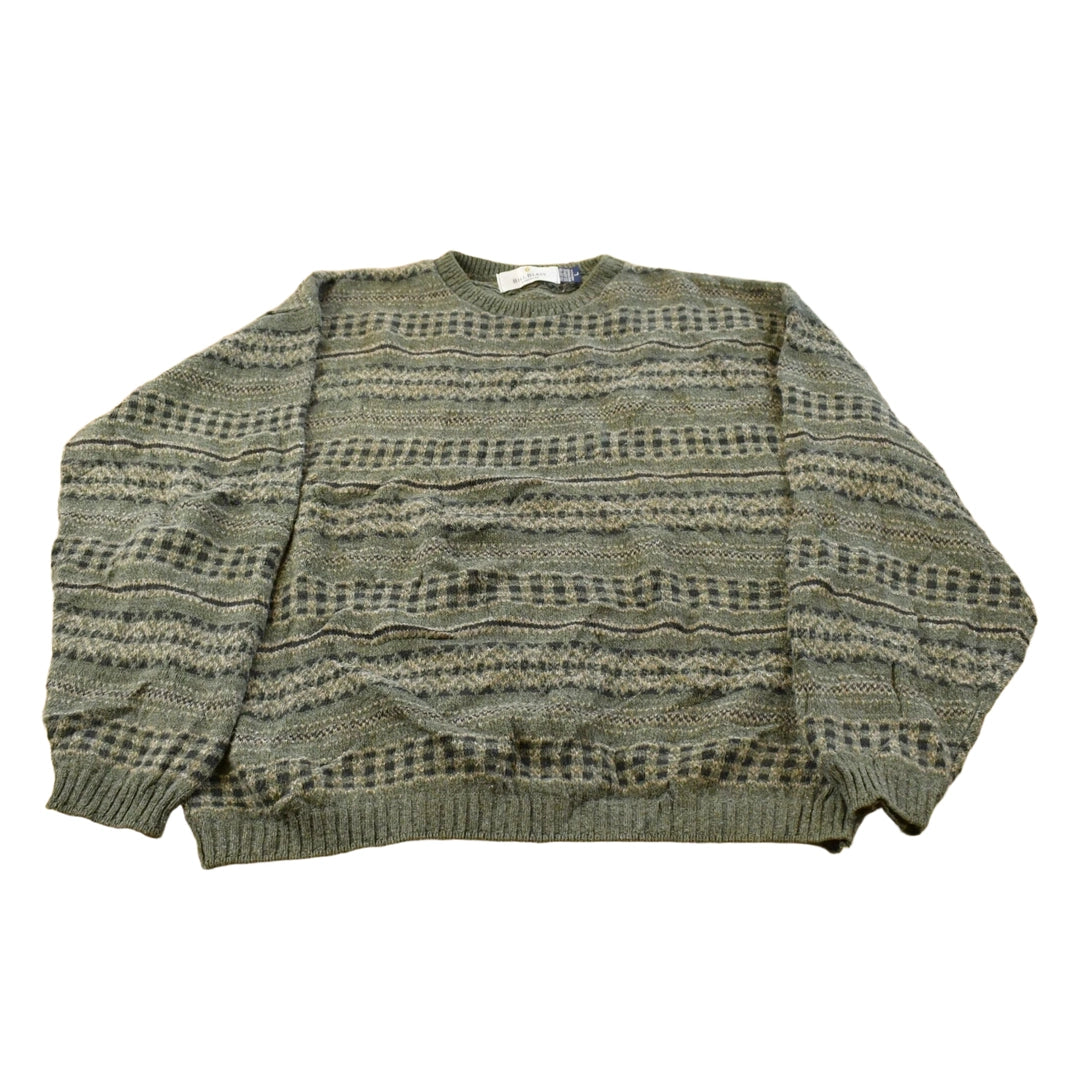 Vintage 1990s Bill Blass Knit Crewneck Sweater Mens L