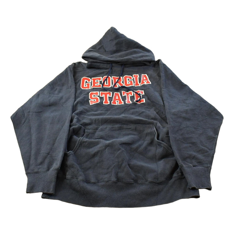 Vintage 1990s Georgia State University Sand-Knit Hoodie Sweatshirt Men's L
