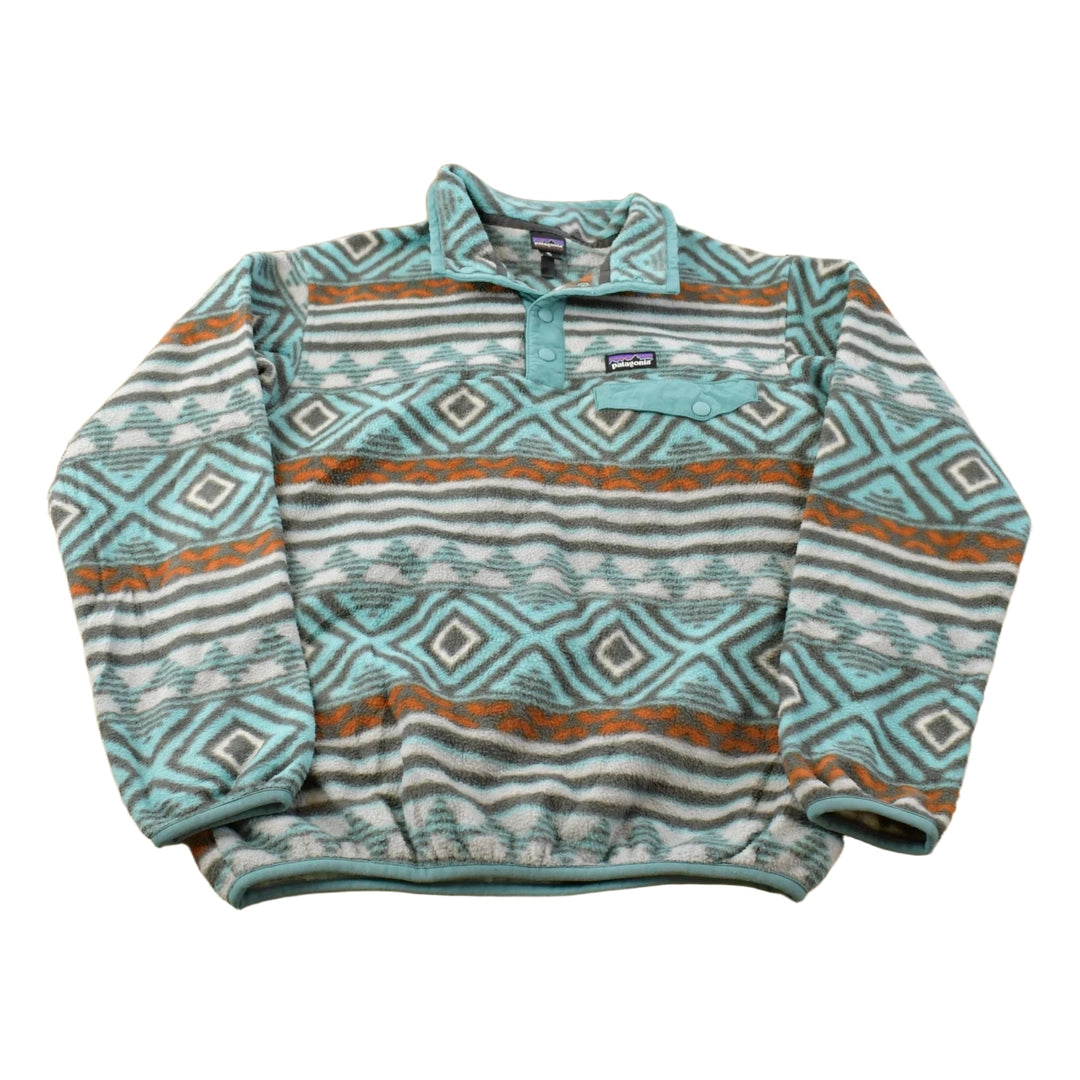Vintage 2000s Patagonia Synchilla Aztec Fleece Snap T Sweater Youth XL