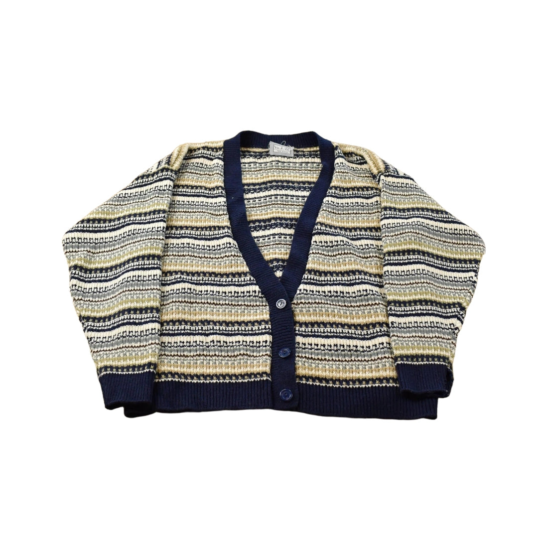 Vintage 1990s Vis-A-Vis Knit Cardigan Sweater Women's L