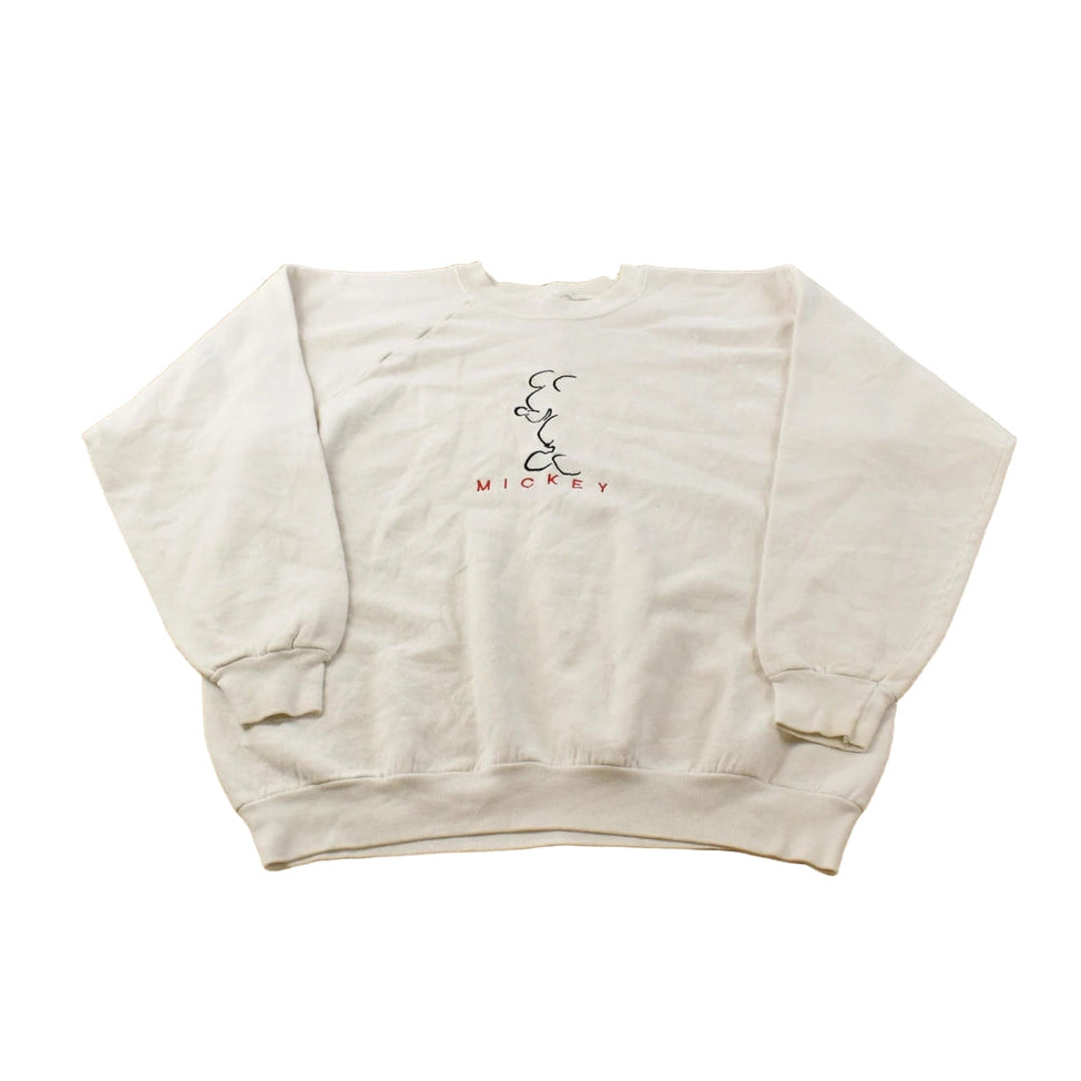 Vintage 1990s Disney Mickey Mouse Raglan Sweatshirt Men's Large