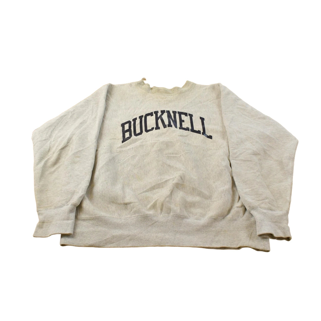 Vintage 1990s Distressed Bucknell University Crewneck Sweatshirt Men's XL