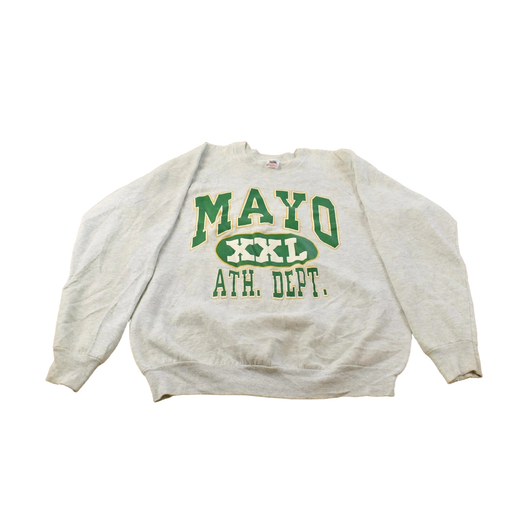 Vintage 1990s Mayo Athletic Dept Collegiate Crewneck Sweatshirt Men's XL