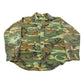 Vintage 1980s Five Brother Woodland Camo Military Button Up Shirt Men's M