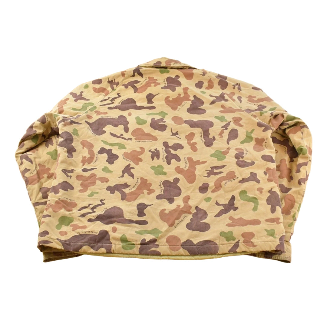 True Vintage 1970s Stange Ducks Unlimited Firestone Embroidered Duck Camo Jacket Men's XL
