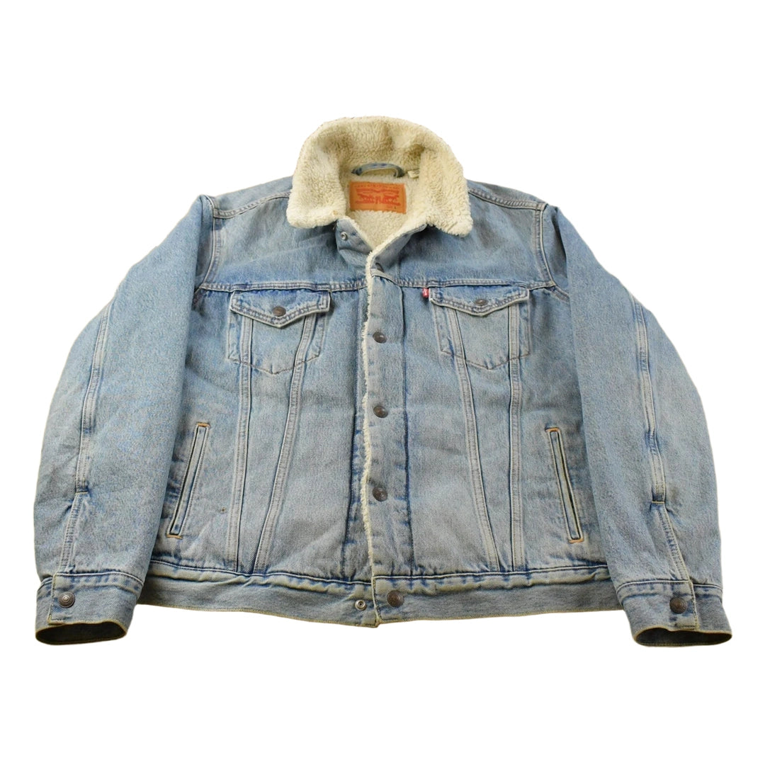 Vintage 2000s Levi's Sherpa Lined Denim Jean Jacket Men's Large