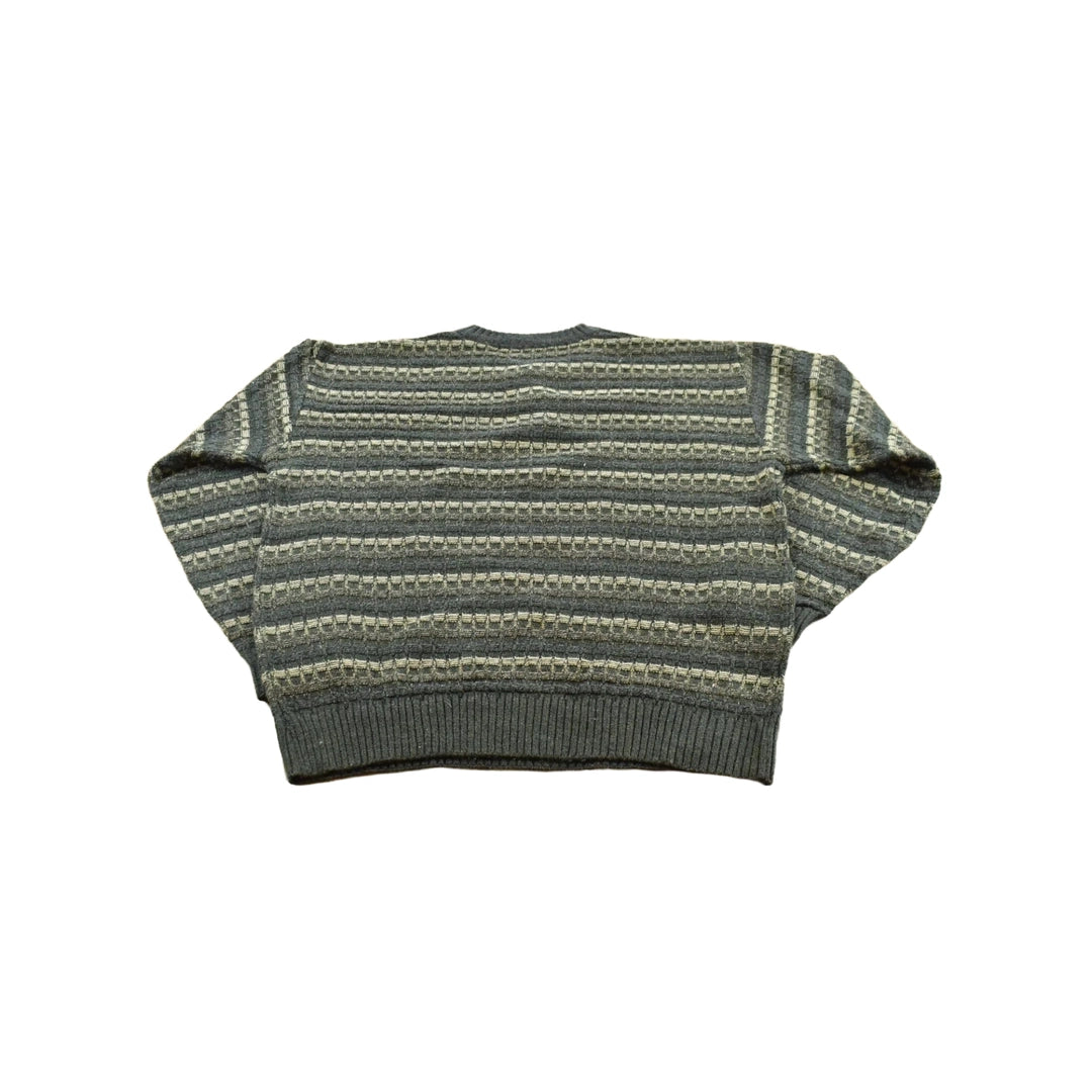 Vintage 1990s Munsingwear Acrylic Knit Henley Crewneck Sweater Mens XL