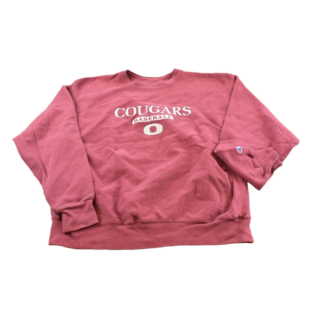 Vintage 2000s Champion Washington State University Cougars Baseball Reverse Weave Crewneck Sweatshirt Men's XL