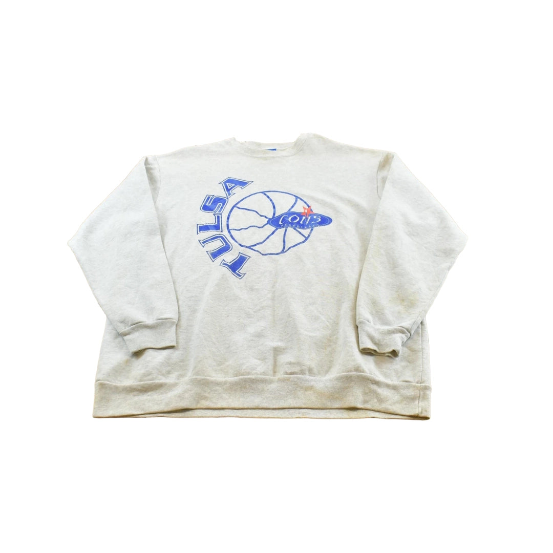 Vintage 1990s Converse Tulsa Cons Basketball Crewneck Sweatshirt Men's 2XL