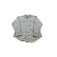 Vintage 1990s Wrangler Gray Canvas Button Up Snaps Western Shirt Men's L