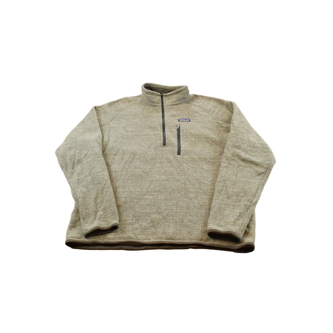 Vintage 2000s Patagonia Oatmeal Quarter Zip Fleece Sweater Men's XL