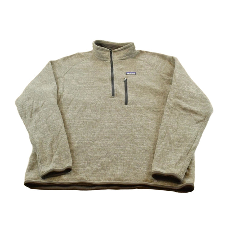 Vintage 2000s Patagonia Oatmeal Quarter Zip Fleece Sweater Men's XL
