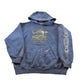 Vintage 1990s JNCO Jeans Dragon Tribal Hoodie Sweatshirt Mens S